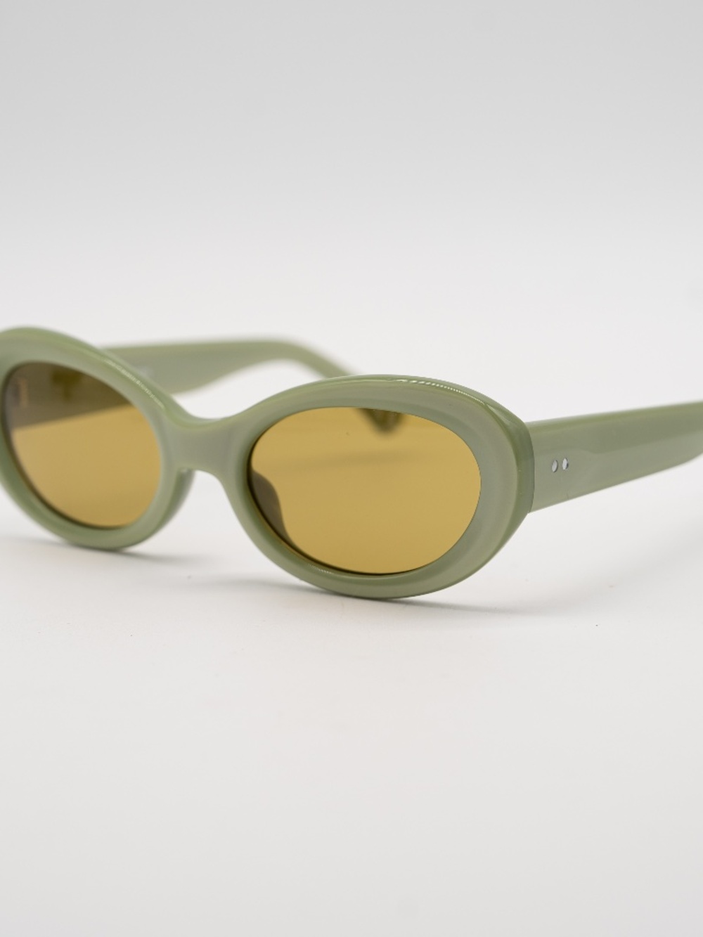 DRIES VAN NOTEN Sunglasses Linda Farrow Oval Green